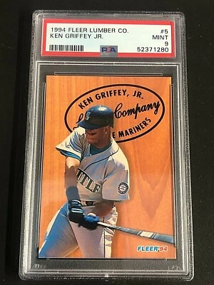 Ken Griffey JR 1994 Fleer Lumber Company Insert Card #5 PSA 9 MINT Mariners HOF - Image 1 of 2