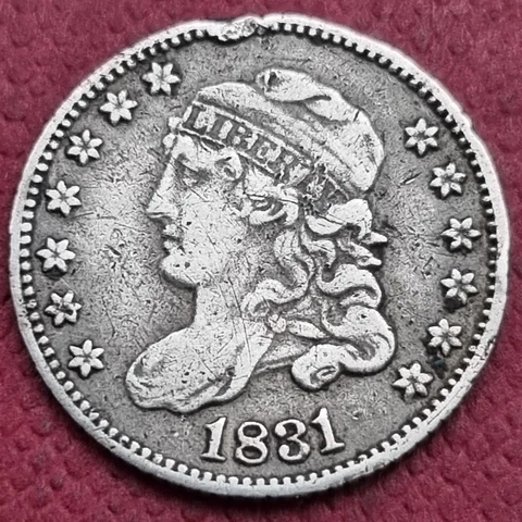 1831 Capped Bust Half Dime 5c Better Grade VF #57720 Cover