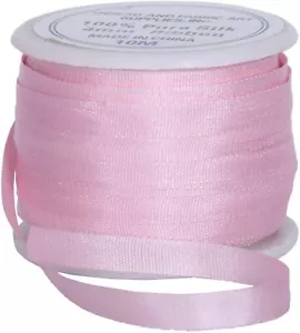 Threadart 100% Pure Silk Ribbon - 4mm Pink - No. 544 - 10 Meters - Picture 1 of 7