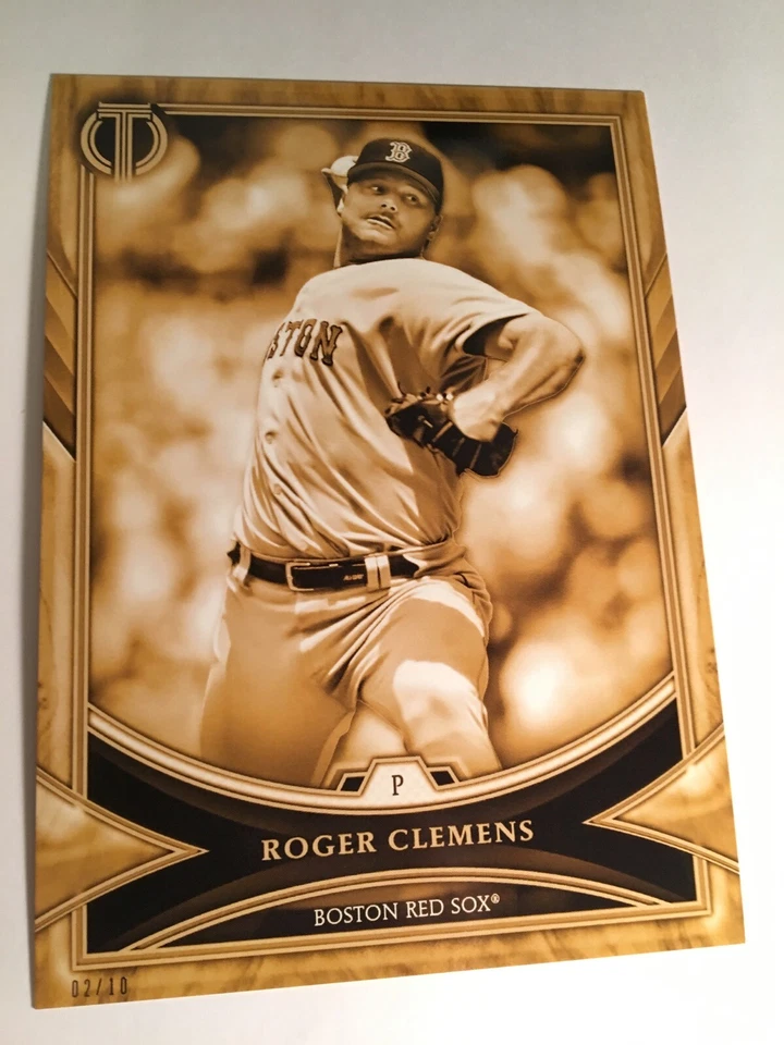 2018 Topps Tribute Jumbo 5x7 Roger Clemens Red Sox 60 Gold 02/10 - Image 1 of 1