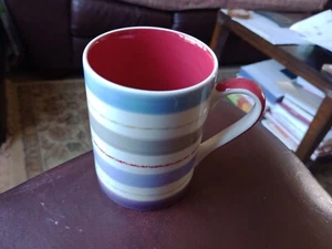 Whittard Of Chelsea. Attractive Stripes Mug. 10cm Tall, 325ml Cap. - Picture 1 of 6