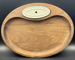 Nora Fleming JK Adams RETIRED Black Walnut Tidbit Dish Trinket Tray Charcuterie - Picture 1 of 13