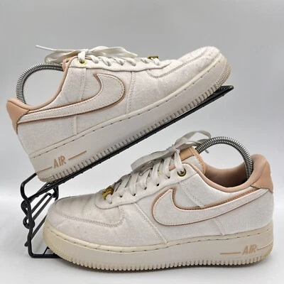 NIKE AIR FORCE 1 WEISSE TRAININGSSCHUHE GRÖSSE UK 6 BASKETBALL LUX LIMITIERTE EDITION BEIGE - Bild 1 von 4
