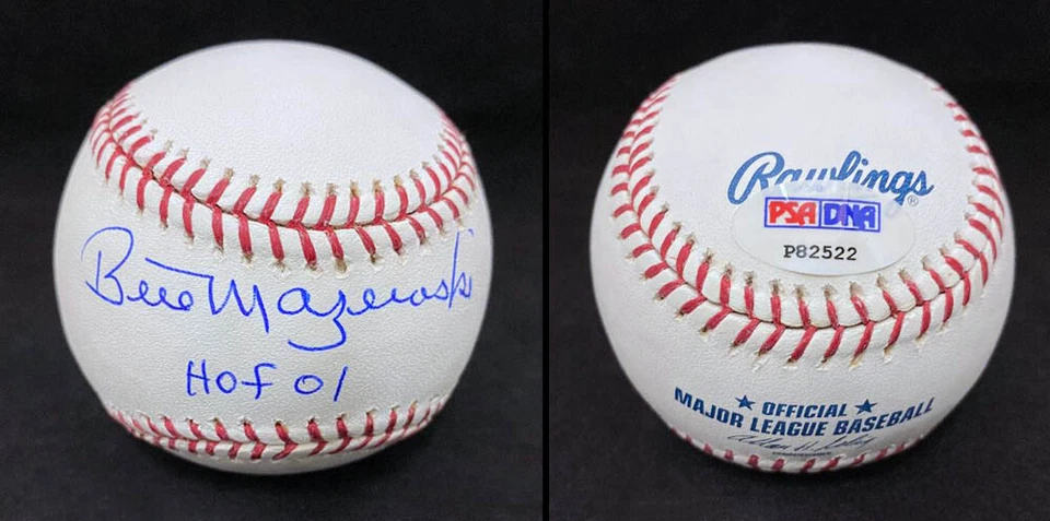 Bill Mazeroski SIGNED ROMLB Baseball + HOF 01 WS Pirates PSA/DNA AUTOGRAPHED  - Image 1 of 1