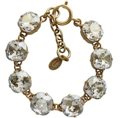 Nuevo Brazalete Redondo Catherine Popesco Cristal Tono Dorado, Cristal CLARO 1696G Regalo Foto 1 de 3