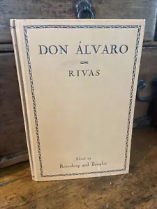 Don Alvaro by Duque de Rivas, HB. 1928 Edited By Rosenberg & Templin - Picture 1 of 7