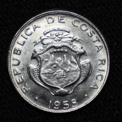Costa Rica ~ 1958 ~ 5 Centimos ~ Quality World (1 COIN ONLY) ☘️ V-#426 ☘️ - Image 1 of 4