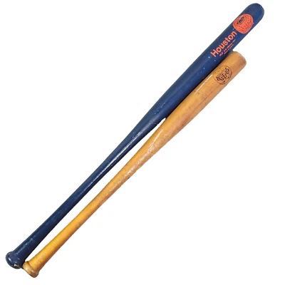 Houston Astros Mini Baseball Bats 1990s Wooden Hannas Souvenir 18" 22" Lot of 2 - Image 1 of 4