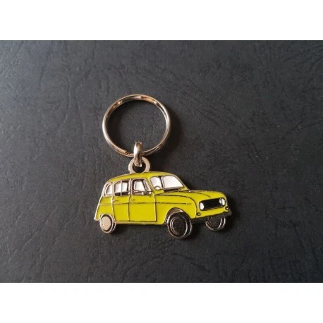 Porte-clés profil Renault 4, R4 TL GTL Safari 4L (jaune) - Photo 1/1
