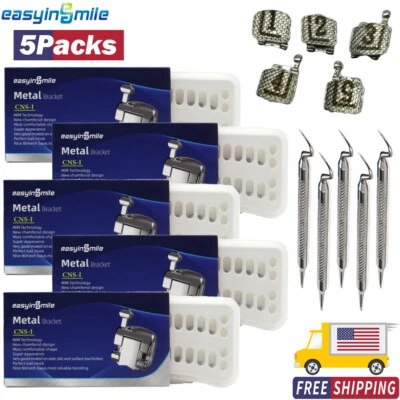 5 paquetes de brackets autoligables para ortodoncia dental brackets metálicos ganchos Roth/MBT 022 Foto 1 de 4