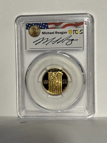 1992-W $5 Olympic Gold Commemorative Coin PCGS PR69DCAM - Reagan Legacy Series Cover
