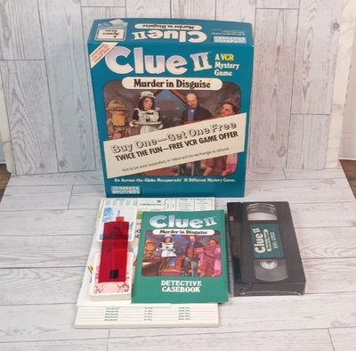 Vintage Clue II VCR Mystery Game VHS Format 1987 Parker Brothers - New Open Box - Image 1 of 4