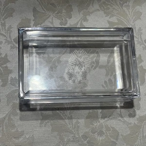 ATEMBERAUBENDE VINTAGE VAL ST LAMBERT klare Kristall Deckel Schmuckschatulle SIGNIERT - Bild 1 von 6