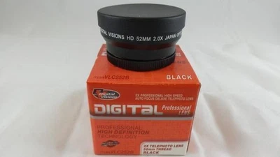 Digital Visions by Bower 2x Telephoto Lens - 52mm Thread - Black (VLC252B) - Image 1 of 2
