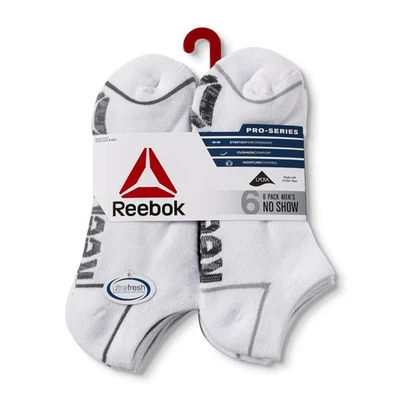 Calcetines Reebok® Pro Series de algodón No Show para hombre, paquete de 6 Foto 1 de 4