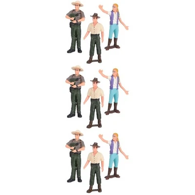  9 Pezzi Personaggi Operai Agricoltori Imitati Persone False Modelli Micro - Immagine 1 di 4