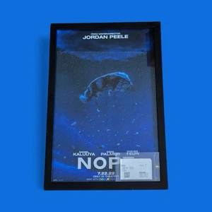Nope Professionally Framed Poster + Movie Theatre Ticket Jordan Peele - Picture 1 of 5