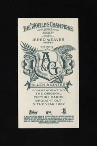2012 Topps Allen & Ginter Mini NNO #124 Jared Weaver Print/50 - Picture 1 of 2