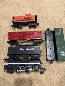 Lionel O Gauge 8213 Engine, Rio Grande Tender, 2freight Cars , 9077 Caboose. - Picture 1 of 1