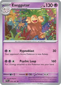 Exeggutor - 024/091 - Paldean Fates - Juego de cartas coleccionables Pokémon - Casi nuevo - Holo Raro - Imagen 1 de 1
