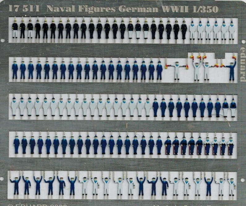 Eduard 17511 Naval Figures German WWII Photoetch bunt Zubehör 1:350 - Bild 1 von 1