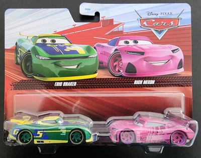 Disney Pixar Cars Diecast Eric Braker & Rich Mixon 2 Pack Next Gen Racers New - image 1 of 4