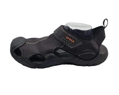 Crocs Para hombres Talla 13 Swiftwater Pescador Cubierta Marrón Malla Agua Zapatos Sandalia Foto 1 de 4
