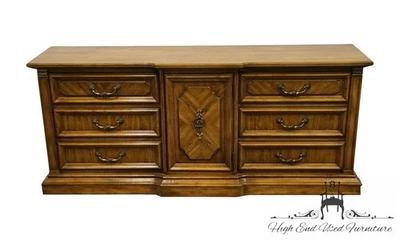 STANLEY FURNITURE Solid Walnut Italian Neoclassical Tuscan Style 70" Triple D... - Image 1 of 4