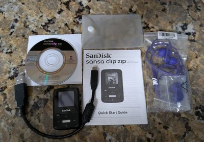 Black SanDisk Clip Sport Plus MP3 Music Player Bluetooth  Tested See Photos  - Image 1 of 4