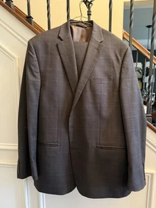 Traje Lauren by Ralph Lauren 2 piezas para hombre 46L marrón usado en excelente estado - Imagen 1 de 10