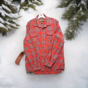 Outdoor Casuals Flanell Hemd XL LS Baumwollmischung rot Druckknopf - Bild 1 von 6