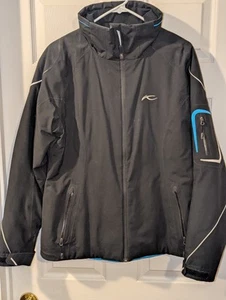 KJUS Cappotto Uomo 42 Large XL Nero Giacca Sci Blu Scaldacollo Dermizax Impermeabile - Foto 1 di 9