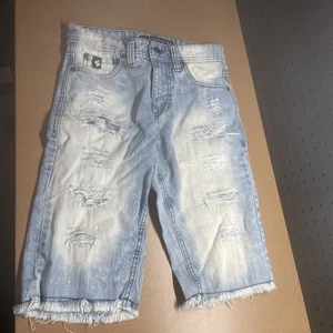 Southpole Distressed Blue Jean Shorts Size 12 - Picture 1 of 8