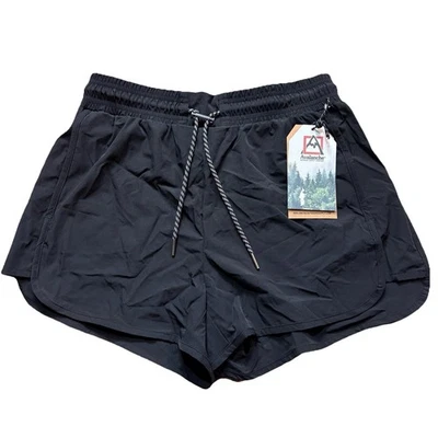 Pantalones Cortos Atléticos Ligeros Tejidos 3 pulgadas Avalanche M Negros Mujeres Cordón Nuevos con Etiquetas Foto 1 de 4