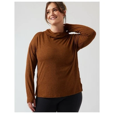 Sudadera con capucha ligera Athleta Uptempo II para mujer talla 2X marrón jaspeado Foto 1 de 4