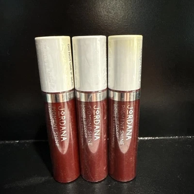 Lote de 3 lápices labiales líquidos Jordana Pigment Shine 06 Heart Throb 0,07 OZ Foto 1 de 3
