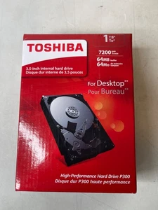 New Toshiba P300 1TB 3.5" SATA 7200RPM HDWD110 Internal Hard Drive (Sealed) - Picture 1 of 3