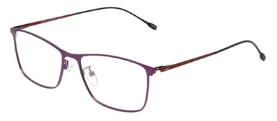 Calabria Roosevelt Rectangular Eyeglasses Purple/Bugundy Metalic Womens Demo Len - Image 1 of 4