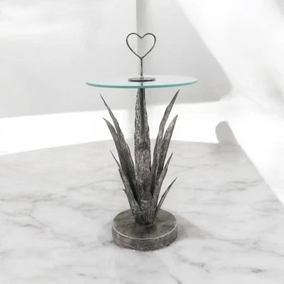 Table Leaf 79cm Metallic Metal Leaf Design Decorative Extension Insert XL - Image 1 of 4