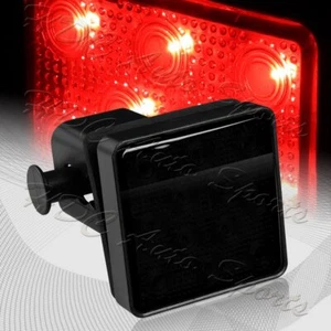 2" Smoke Lens 12-LED Trailer Truck Hitch Towing Receiver Cover Brake Light Lamp - Picture 1 of 5