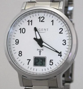 Günstige moderne Regent Edelstahl Damen-Funkuhr UVP 118,00 EUR NEU! - Picture 1 of 5