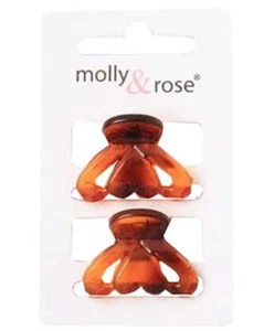 Molly And Rose Tort Heart Detail Clamps Assorted 7704 - Picture 1 of 1