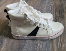 Old Navy 1994 Youth Retro Style Sneakers High Top Boys Size 4~NWOT White red blu