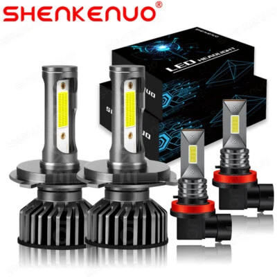 For Suzuki Aerio 2002-2007 4X LED Headlight High/Low + Fog Light Bulbs Kit White - Image 1 of 4