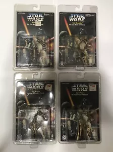 Lot 4 Star Wars Die Cast Key Chains 1996 Artoo-detoo See-Threepio Luke Vader NEW - Picture 1 of 10