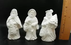 3 Old World Santa Claus, about 3.5 inches tall, Ready-to-paint bisque - Picture 1 of 5