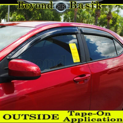 Para Toyota Corolla 2014-2016 2017 2018 2019 sedán humo puerta ventilación ventana viseras Foto 1 de 4