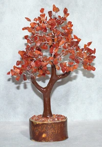 Pretty Carnelian Gem Tree w/300 Gemstones 10" - Picture 1 of 2