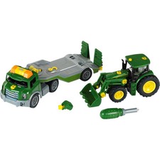 Theo Klein - John Deere Take a Part Transporter & Tractor Set - Green