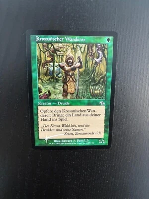 MTG GERMAN FOIL JUDGMENT KROSAN WAYFARER DAMAGED MAGIC THE GATHERING CREATURE - Image 1 of 4